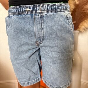 preowned, Zara boys drawstring blue jean shorts , size 9